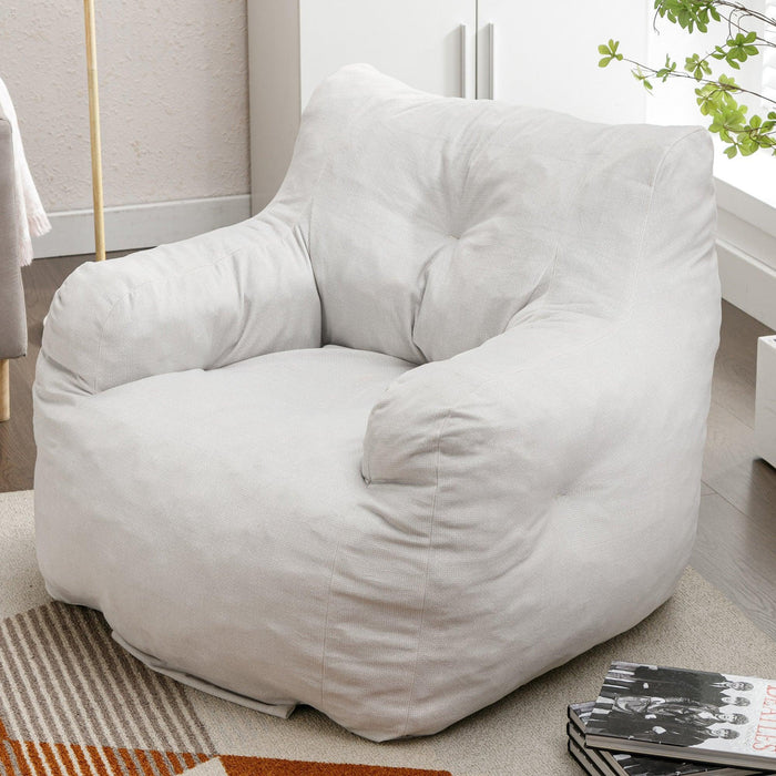 Soft Velvet Fabric Bean Bag Chair Filled With Memory Sponge