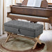 35 Inch Storage Ottoman Bench with Button-Tufted Design and Linen Storage