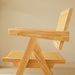 2 dining chairs, natural color, rubber wood rattan weaving technology, armrest solid wood dining chair, living room chair, simple and natural - DTYStore
