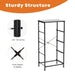 Drawers Dresser Chest of Drawers,Metal Frame and Wood Top,4bc,Black - DTYStore