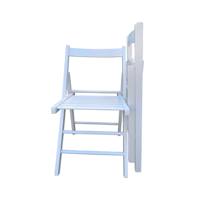 FOLDING CHAIR-2/S, FOLDABLE STYLE -WHITE - DTYStore