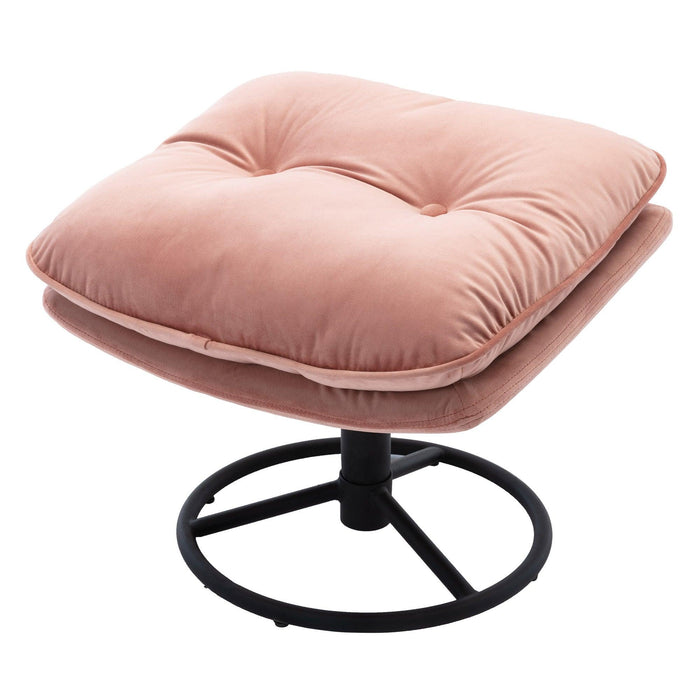 Accent chair TV Chair Living room Chair Pink sofa with Ottoman - DTYStore