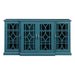 63" TV Stand, Sideboard Buffet ,Storage Cabinet, Teal Blue