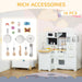 Large Play Kitchen with Full Set of Appliances for a Modern Day Pretend Kitchen, Tons of Storage, Corner Play Kitchen Set with Sound Effect, Educational Pretend Role Playset Game