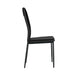 Dining chairs set of 4, Black modern kitchen chair with metal leg