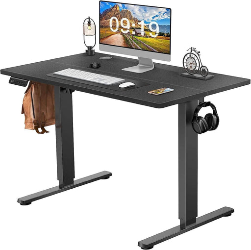 Electric Height Adjustable Standing Desk,Sit to Stand Ergonomic Computer Desk,Black,40'' x 24" - DTYStore
