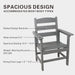 7 Piece HDPE Patio Outdoor Furniture Set for 6, Dining Table and Chairs,51'' Outdoor Dining Table , Outdoor Dining Set for Garden, Backyard, Lawn, and Poolside(grey) - DTYStore