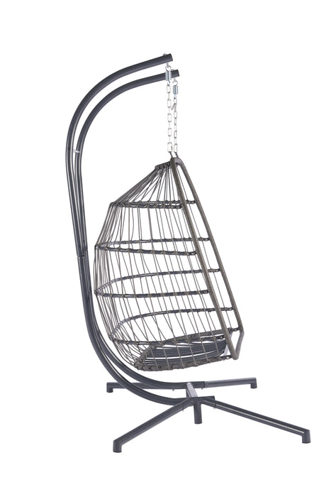 2 Person Outdoor Rattan Hanging Chair Patio Wicker Egg Chair - DTYStore