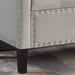 Upholstered Tufted Button Storage Bench with Nails Trim, Entryway Living Room Soft Padded Seat