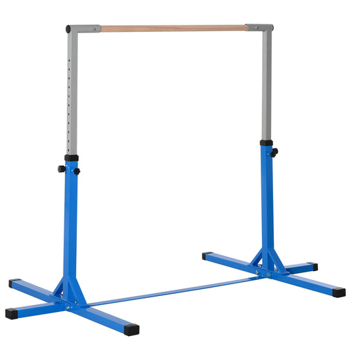 Soozier Gymnastics Bar for Kids, Adjustable Height Gym Bar, Junior Training Kip Bar for Home, Built for kids 3+ Years, Blue - DTYStore