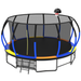 16FT Trampoline with EnclosureRecreational Trampolines with Ladder and AntiRust Coating, ASTM Approval Outdoor Trampoline for Kids - DTYStore
