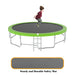 16FT Trampoline with Balance Bar & Basketball Hoop&Ball, ASTM Approved Reinforced Type Outdoor Trampoline with Enclosure Net - DTYStore