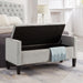 Upholstered Tufted Button Storage Bench with Nails Trim, Entryway Living Room Soft Padded Seat