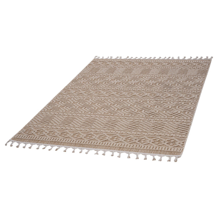 DTY Signature Collection 5X7 Mocha /Geometric Indoor/Outdoor Area Rug - DTYStore