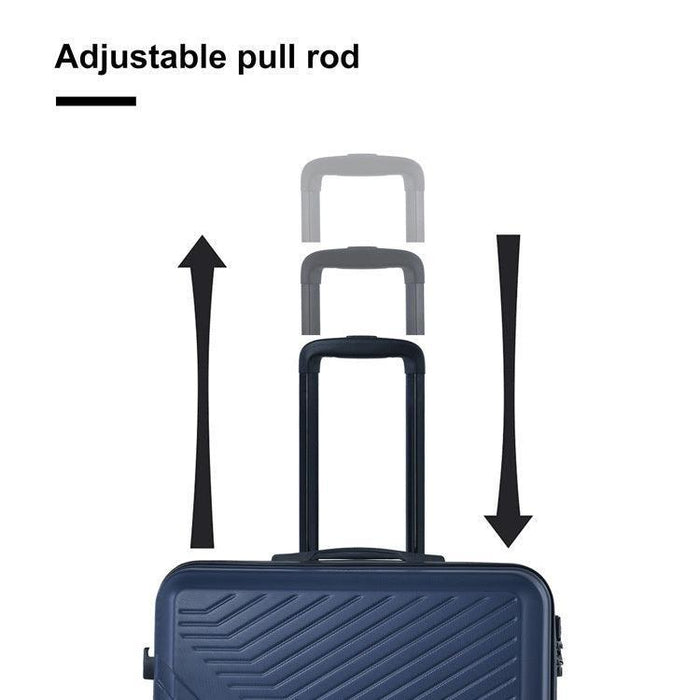 3 Piece Luggage Sets ABS Lightweight Suitcase with Two Hooks, Spinner Wheels, TSA Lock