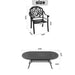 (Cushions In Random Colors)9-Piece Set Of Cast Aluminum Patio Furniture With Cushions - DTYStore