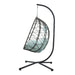 Egg Chair with Stand Indoor Outdoor Swing Chair Patio Wicker Hanging Egg Chair Hanging Basket Chair with Stand for Bedroom Living Room Balcony - DTYStore