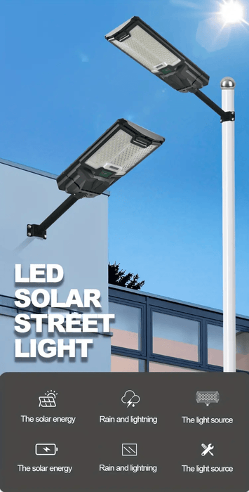 Solar Street Lights Outdoor, Parking Lot Lights with 66PCS LED Beads , IP65 Waterproof Solar Flood Lights, Dusk to Dawn Solar Lights for Garden, Street Side Road,Courtyard Villa,City Square - DTYStore