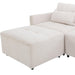 113.3" Convertible Sectional Sofa Couch 3-Seat L-Shaped with Movable Ottoman and USB