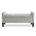 Upholstered Tufted Button Storage Bench with Nails Trim, Entryway Living Room Soft Padded Seat