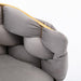 Luxury modern simple leisure velvet single sofa chair bedroom lazy person household dresser stool manicure table back chair gray - DTYStore
