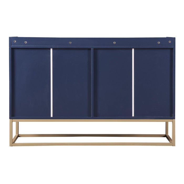 TREXM Modern Sideboard Elegant Buffet Cabinet with Large Storage Space for Dining Room, Entryway (Navy)