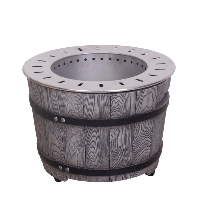 Smokeless Firepit With Wood Pellet/Twig/Wood As The Fuel, Wood Look - DTYStore