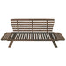 Outdoor Adjustable Patio Wooden Daybed Sofa Chaise Lounge with Cushions for Small Places