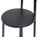 27''H Barstool Set of 3 Wooden Round Bar Stools with Footrest Modern Kitchen Chairs for Counter (Black & Black) - DTYStore