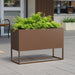 47*18*18 inch Large Metal Rectangular Planter with Shelves and Drainage Holes for Indoor/Outdoor Use, Perfect for Tall Plants, Flowers, or Shrubs in High-Traffic Areas - DTYStore