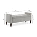 Upholstered Tufted Button Storage Bench with Nails Trim, Entryway Living Room Soft Padded Seat