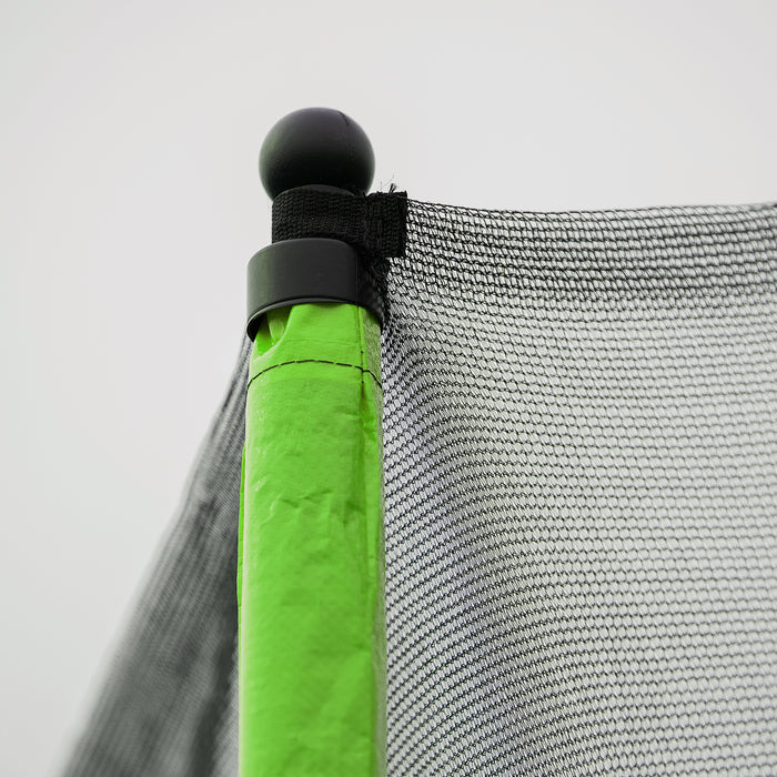 15FT Trampoline with Basketball Hoop Inflator and Ladder(Inner Safety Enclosure) Green - DTYStore