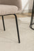 039-Set of 1 Boucle Fabric Dining Chair With Black Metal Legs,Light Coffee - DTYStore