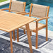 Mauricio 5-Piece Acacia Wood Dining Set with Stacking Chair - DTYStore