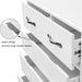 Six Drawer Side Table-White