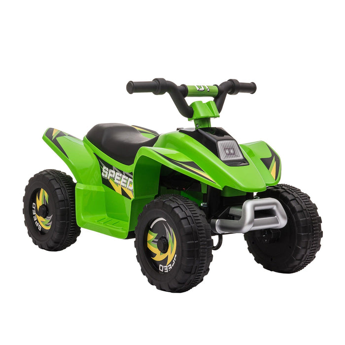 6V Kids ATV 4-Wheeler Ride on Car, Electric Motorized Quad Battery Powered Vehicle with Forward/Reverse Switch for 18-36 Months Old Toddlers, Green