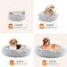 Anti-Slip Round Fluffy Plush Faux Fur Cat Bed, Small gray - DTYStore