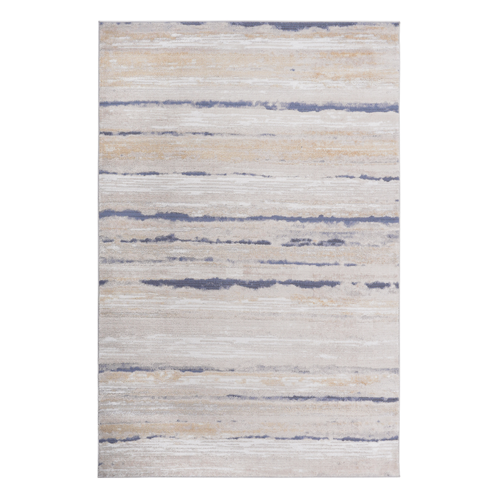 DTY Signature Collection 6X9 Ivory/Blue /Striped Non-Shedding Living Room Bedroom Dining Home Office Stylish and Stain Resistant Area Rug - DTYStore