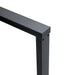 A minimalist retro rectangular dining table with a specially textured top and black metal legs.Contemporary Minimalist MDF Dark Wood Textured Tabletop.Able To Give People A Visual Beauty With Rules. - DTYStore