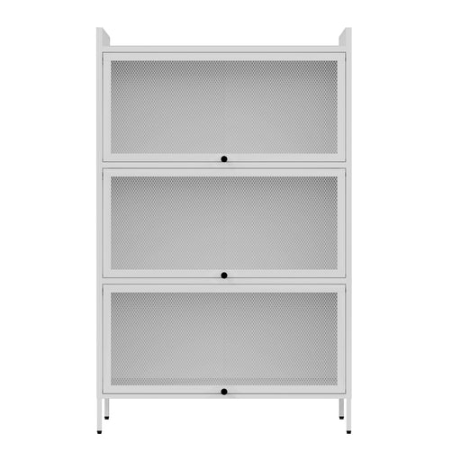 Pantry Storage Cabinet with Doors and Retractable Doors, Freestanding Cupboard Cabinets for Dining Room Living Room, White - DTYStore
