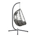 Egg Chair with Stand Indoor Outdoor Swing Chair Patio Wicker Hanging Egg Chair Hanging Basket Chair with Stand for Bedroom Living Room Balcony - DTYStore