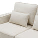 Modern Upholstered Sofa with Console, Cupholders, USB Ports, and 4 Pillows for Living Room - DTYStore