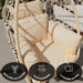 Patio Foldable Hanging Swing Chair with Stand Natural Color - DTYStore