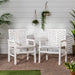 Modern Chevron Patio Chairs, Set of 2 - White Wash - DTYStore
