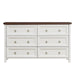 Farmhouse 6 Drawers Dresser for Bedroom, Wood Rustic Wide Chest of Drawers, Storage Dressers Organizer for Bedroom, Living Room, Hallway - DTYStore