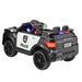 12V Kid Ride on Police Car with Parental Remote Control, Battery Powered Truck with Siren, Lights, Music, Spring Suspension