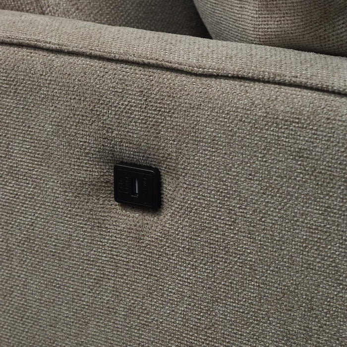 Living Space Sofa 2 Seater ,Loveseat With Waterproof Fabric Cream , USB Charge - DTYStore