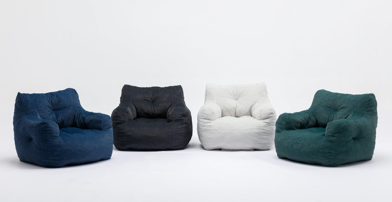 Soft Velvet Fabric Bean Bag Chair Filled With Memory Sponge