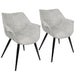 Wrangler Industrial Accent Chair in Light Grey by LumiSource - Set of 2 - DTYStore