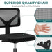 Armless Desk Chair Small Home Office Chair with Lumbar Support - DTYStore